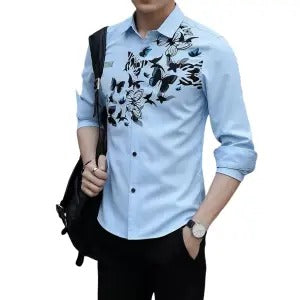 Printed Cotton Full Sleeve Casual Shirt for Men