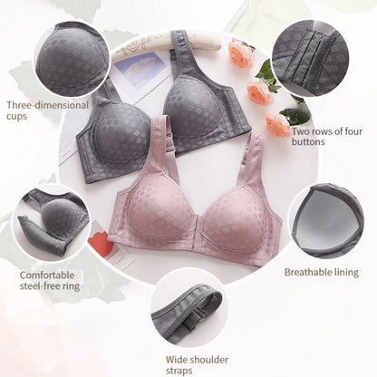 New Anti-Sagging Front Button Bra for Large Size Ladies