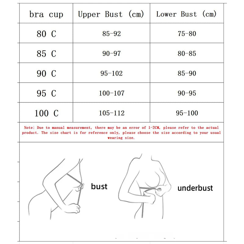 C Cup Large Size Brassiere Without Steel Ring Bra Adjustable Women's Underwear Comfortable Sex Feel Fit Tops Lenceria Para Damas